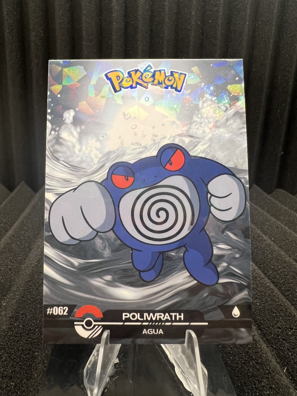 Poliwrath #62 - Cracked Ice Holo - Crystal Dark Black 2025 - Pokemon Card