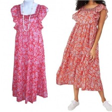 Free People NEW $148 Bonita Floral Print Midi Dress L Peasant Prairie NWT maxi