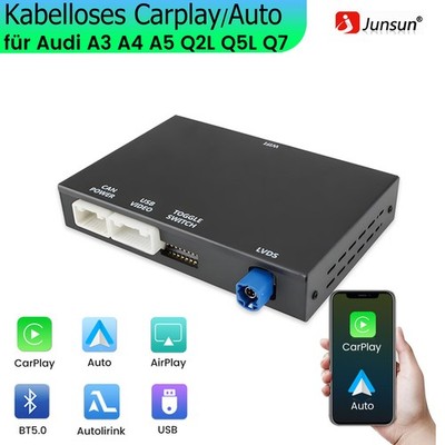 Kabelloser CarPlay Android Auto Adapter für Audi A3 A4 A5 Q2L Q5L Q7 Plug Play