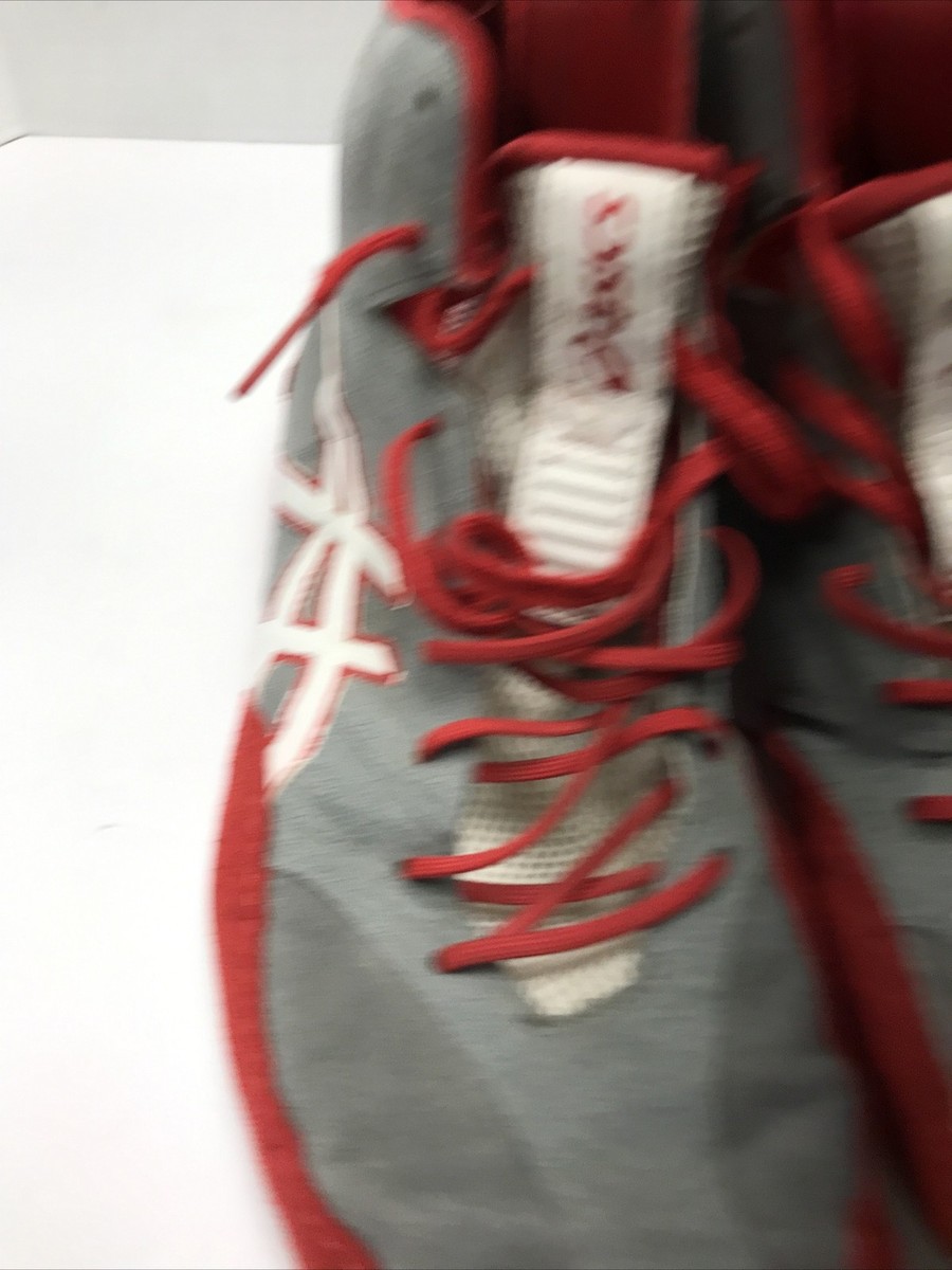Asics Dan Gable EVO Wrestling Shoes - Aluminum/White/Red US 7.5 EU 39 Asics Dan Gable EVO Wrestling Shoes - Aluminum/White/Red  main image 3