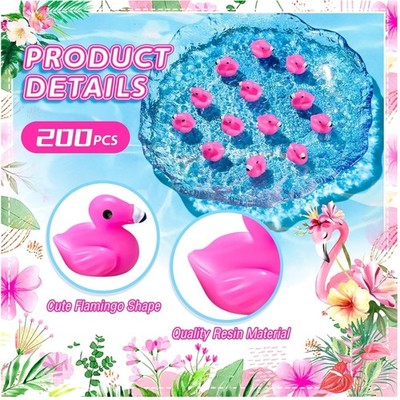 300pcs Mini Flamingo Ducks for DIY Jewelry Making