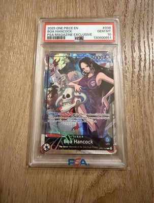 2025 ONE PIECE EN #038 ボア・ハンコック PSA 10 Boa Hancock (2025 PSA Magazine Promo) OP07-038 One Piece Promotion