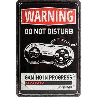 Nostalgic-Art - Retro Bar Blechschild Metallschild 20x30cm - Gaming in Progress