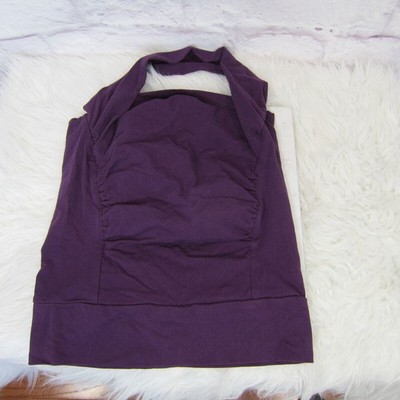 Vija Halter Top Women s XS/S Purple Baby Wearing Nursing Top Kangaroo Tube Top
