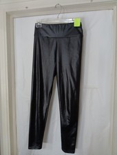 Shine Women's faux leather Pants high-waisted leggings Size S