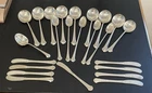 Lot 24 Pcs Vintage Towle CHIPPENDALE Sterling Spoons Knives 822g Monogram S