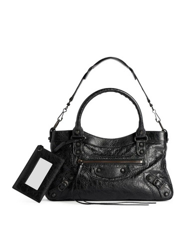 BALENCIAGA Le City $1500 Black Top Handle Bag Used