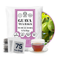 Guava Leaf Tea Bags   75 Count  100 Natural Guava Leaves Hojas De Guayaba  