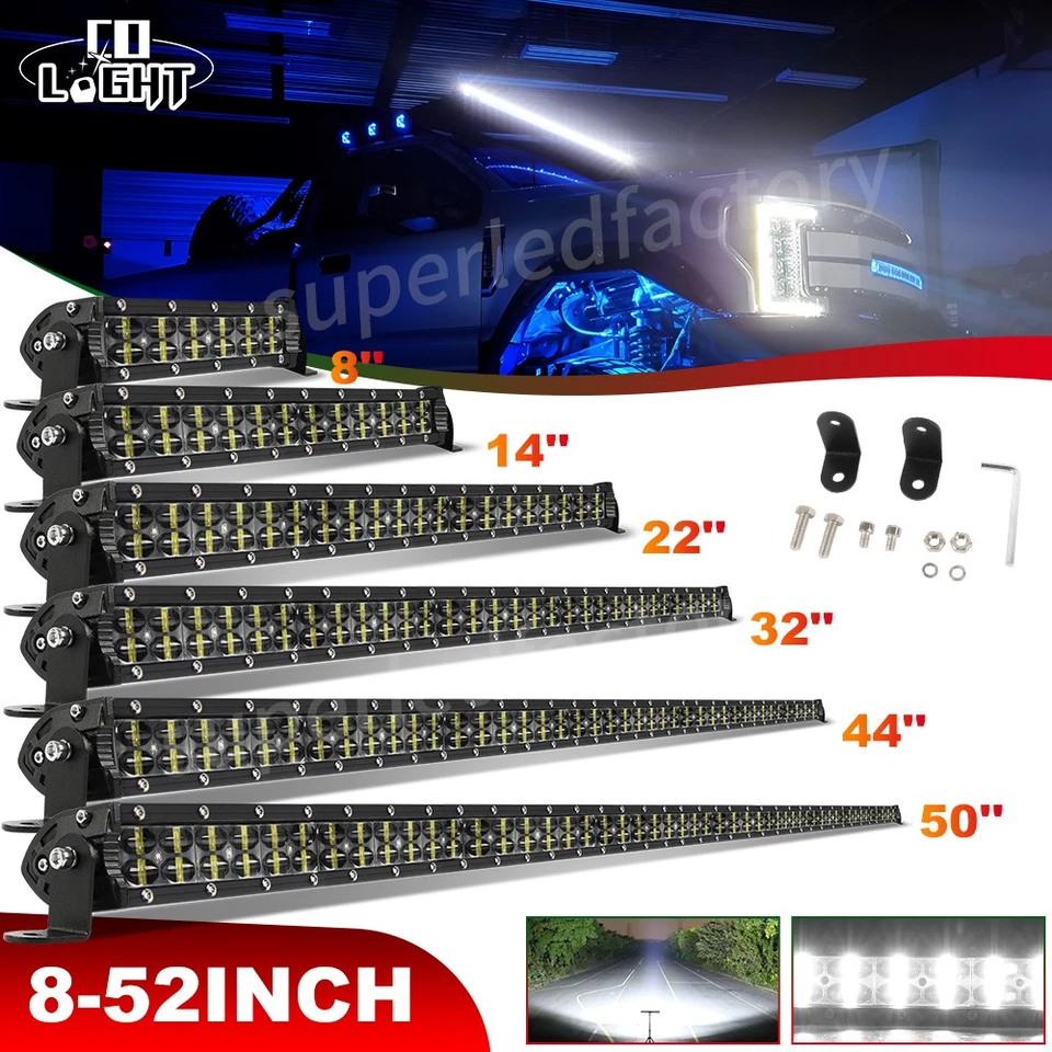 Barre LED Rampe 32 42 52" Light SUV 4x4 Offroad Phare De Travail Feux Lumineuse - Photo 1/4