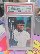 WILL ANDERSON 2023 Metal Universe Champ Fresh Foundation #FF19 Aqua PSA MINT 10