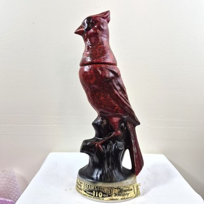 1968 Jim Beam Cardinal Decanter Regal China Beam's Trophy Bourbon Whiskey Empty