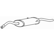 Quality Rear Exhaust Silencer Back Box for Audi 100 WC/WG 2.1 Litre (1980-1982)