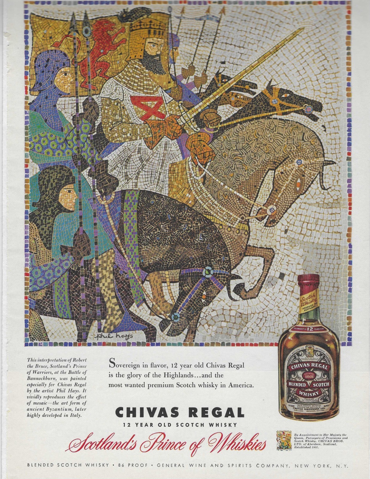 Chivas Regal 12 Year Old Scotch Whisky Original Print Ad