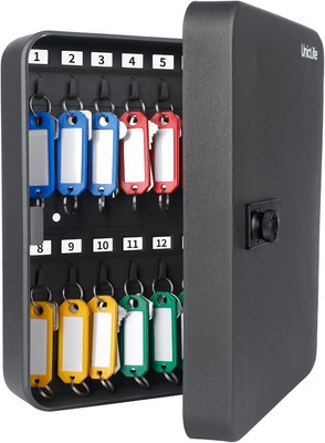 Uniclife 28 Position Key Cabinet with Combination Lock 28 Keys, Black 