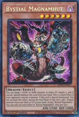 YUGIOH: 1X Bystial Magnamhut MP23-EN157 Prismatic Secret Rare NM