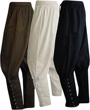 Men'S Medieval Renaissance Pirate Pants Viking Ren Faire Costume