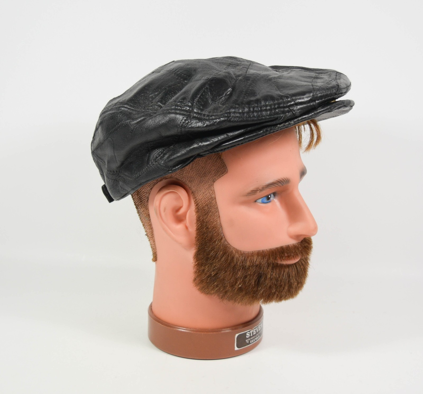 Vintage Black Leather Lined Patchwork Newspaper B… - image 2