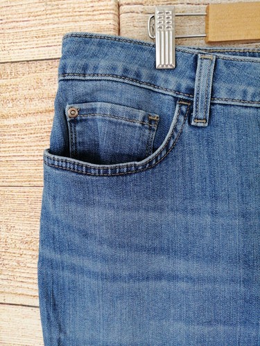 LEE Womens Jeans Straight Slim Leg Stretch Cotton Blend Cropped Size 18-20 Blue - Picture 4 of 15