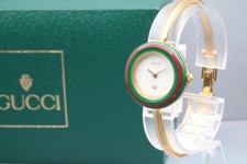 [N MINT w/ Box paper] GUCCI 11/12 Change Bezel 12 Colors Gold Qz Women's Watch