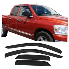 Tape On External Window Visor, Compatible with 2002-2009 Dodge Ram Quad Cab,