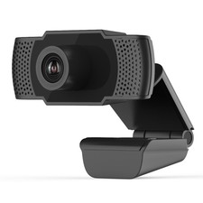 Webcam 1080p Black Computer Office Camera Builtin Microphone Free Drive USB X22