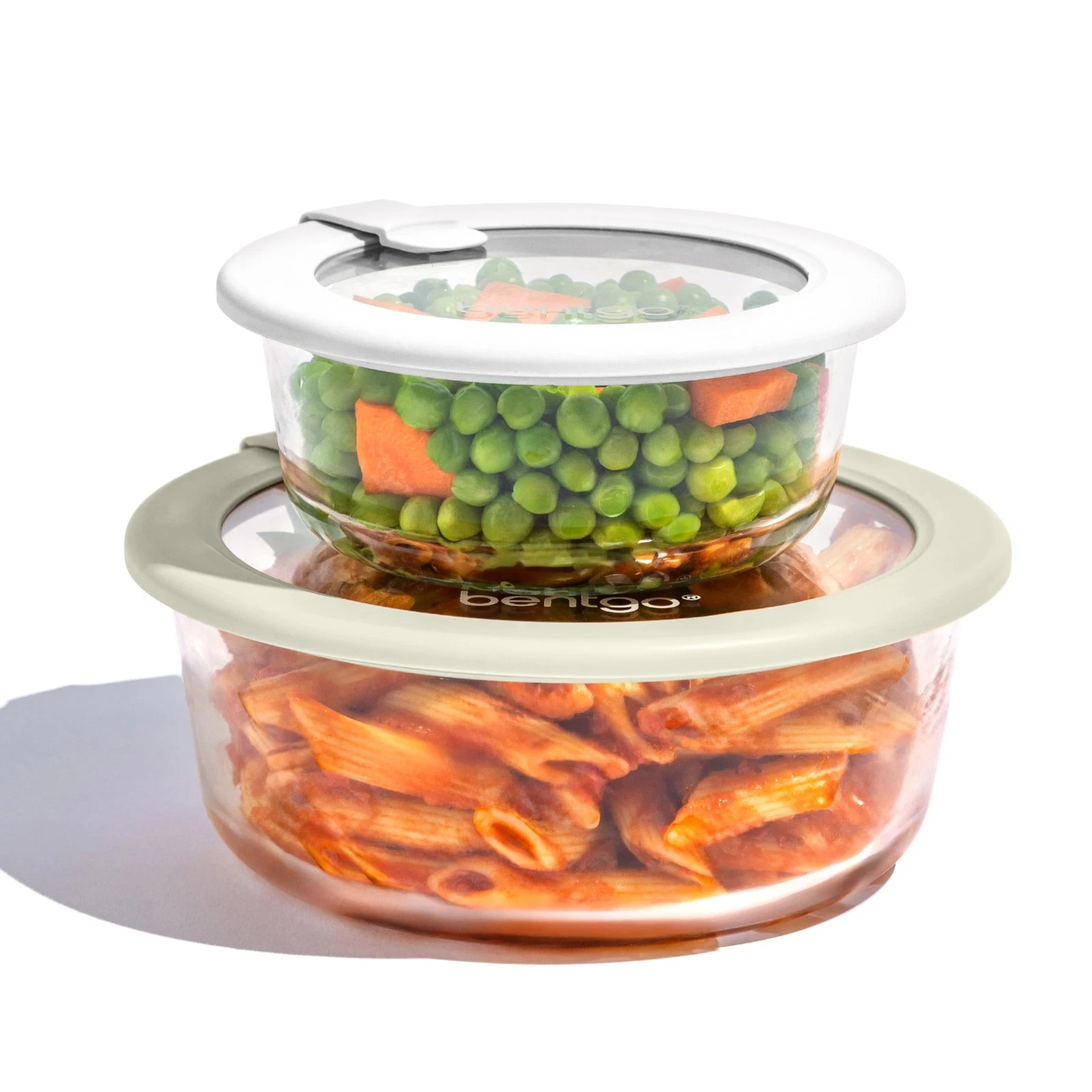 Signature Leak-Proof Glass Food Storage - 4-Piece Set, 1-Compartment Plastic-...