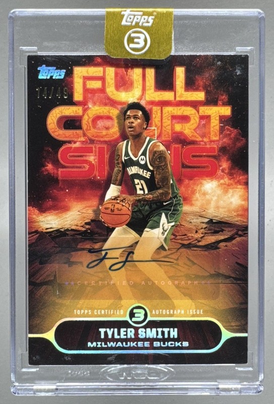 Tyler Smith 2025 Topps Three #FS-TSM Full Court Signs Auto /49