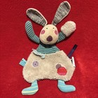 🇫🇷 Doudou plat lapin MOULIN ROTY les jolis pas beaux beige bleu vert