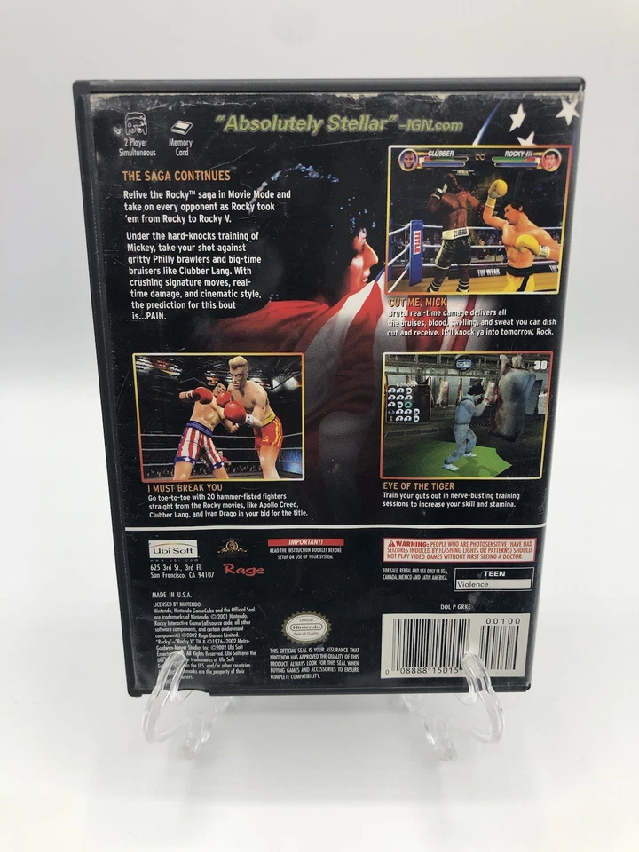 Rocky (Nintendo GameCube, 2002) CIB Complete w/ Manual Tested - Image 3 of 4