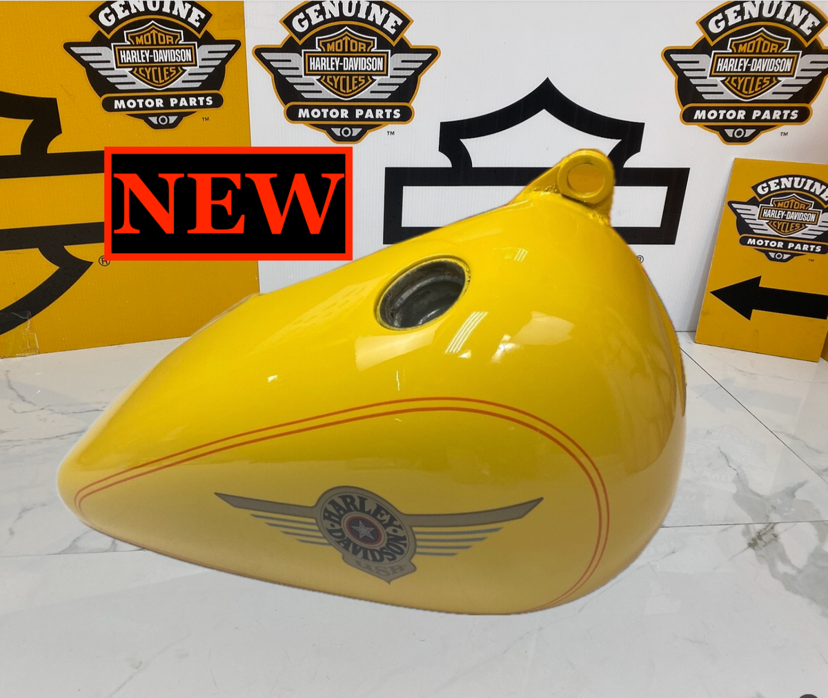 OEM 99 Harley Fat Boy FLSTF Right Side Half Gas Fuel Tank Nugget