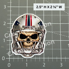 NEW New England Patriots Skull Helmet Football Team Vinyl Sticker 26