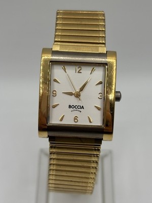 Vintage BOCCIA Titanium Rectangular Quartz Women's Watch