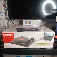 New ION Profile Pro USB Turntable w/Input 120v MSRP 119.99 Vinyl Record Music