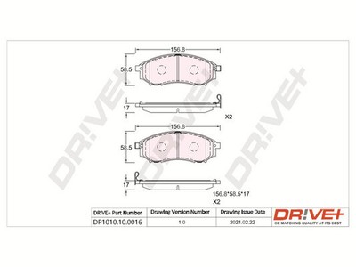 Dr!ve+ Bremsbeläge Bremsbelagsatz Vorderachse für Nissan Qashqai +2 I J10