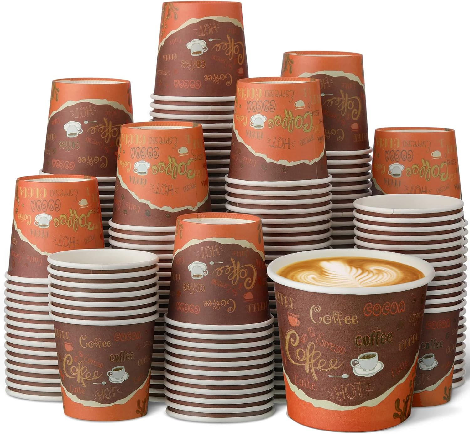 200 Pcs 3 oz Espresso Paper Cups, Small Disposable Cups for Coffee, Tea, Offices