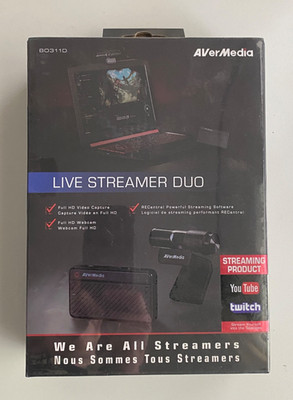 GENUINE AVerMedia Live Streamer DUO Webcam Bundle - BO311D - NEW/SEALED