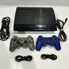 PlayStation 3 Super Slim – 500GB Console Bundle, 2 Controllers, Cables – Tested