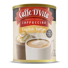Caffe D’Vita English Toffee Cappuccino Mix, 1 Lb, Gluten-Free, No Trans Fat