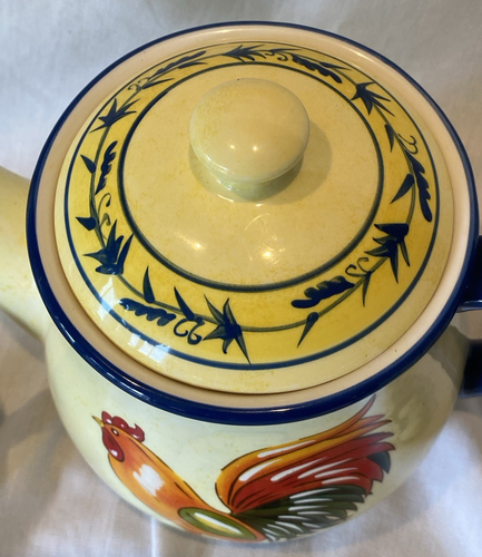 Temp-tations By Tara Rooster Set - Platter - Tea Pitcher - Creamer - Sugar - Picture 7 of 12