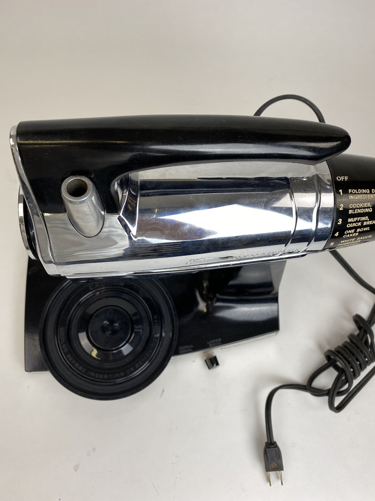 Vintage Sunbeam Mixmaster Parts/repair Motor Head 12 Speed Model Chrome