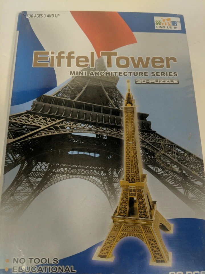 3D PUZZLE EIFFEL TOWER 20 PIECES NEW FACTORY SEALED - Image 4 of 4