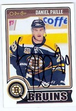 Daniel Paille autographed hockey card (Boston Bruins) 2014 O Pee Chee #222