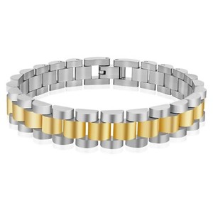 Ybmycm Chunky Watch Strap Chain Bracelet Gold Plated Waterproof Sta...