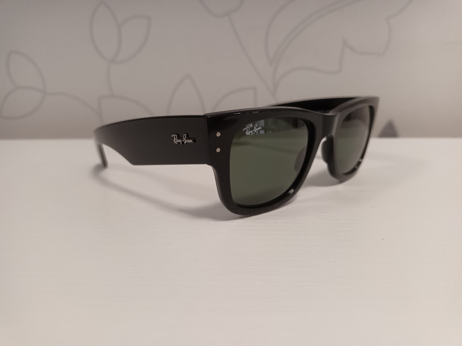 RAY BAN RB 0840S MEGA WAYFARER 901/31 51-21 NERO BLACK LENTE VERDE G15 ORIGINALE