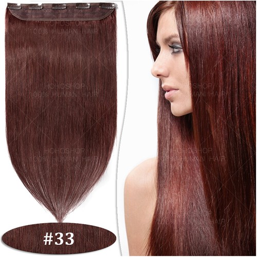 REAL THICK 100% Remy Human Hair Clip In One Piece Extensions Weft 3/4 Full Head - Picture 27 of 31