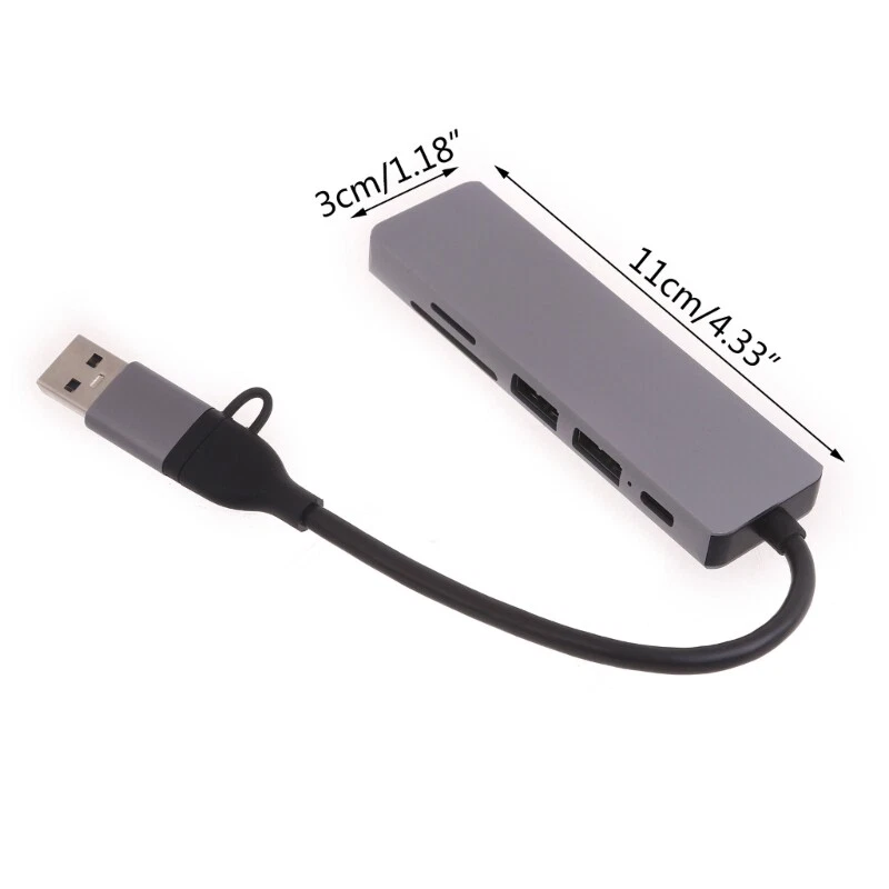 USB C to USB Hub Type C/USB to USB Multiport Adapter Aluminum Card Reader Type C USB C to USB Hub Type C/USB to USB Multiport Adapter Aluminum Card Reader Type C