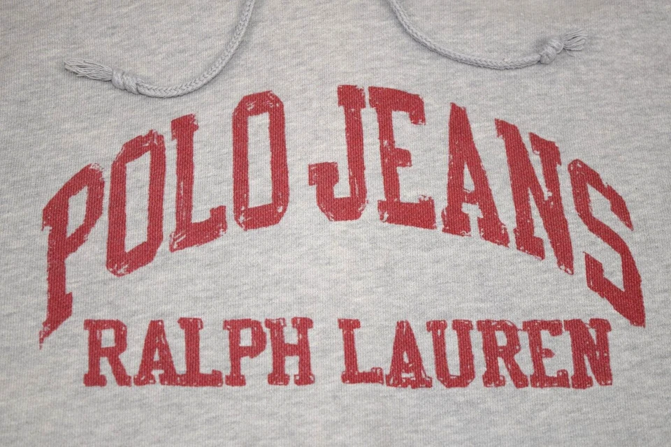 Sudadera Polo Jeans Ralph Lauren Vintage Talla L Años 2000 Gris Sudadera con Capucha Foto 3 de 4
