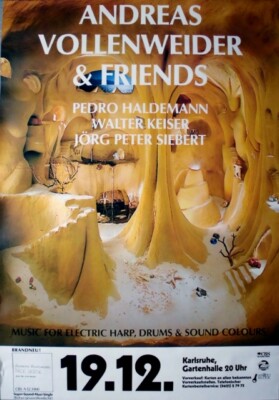ANDREAS VOLLENWEIDER - 1983 - Live In Concert - Pace Tour - Poster - Karlsruhe