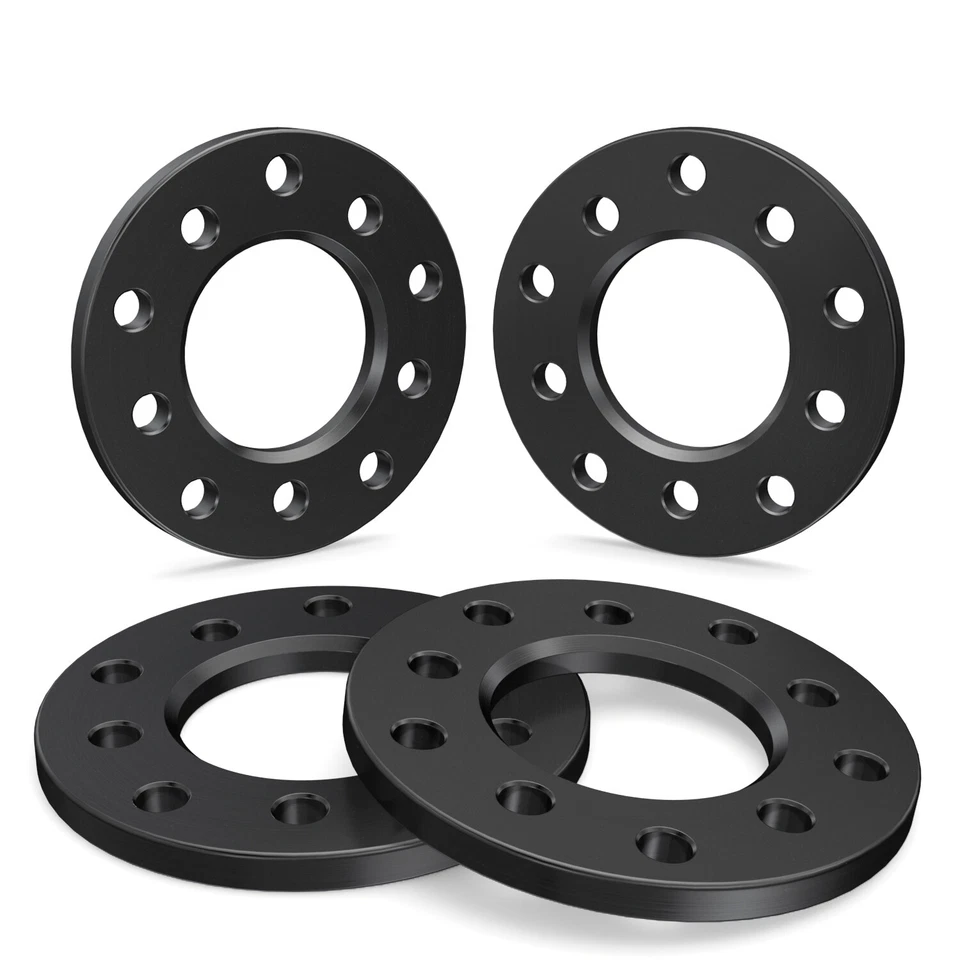 Espaciadores de rueda planos 4 piezas 1/2" negros 5x5 y 5x5,5 para Dodge Ford Chevy Chrysler Foto 3 de 4