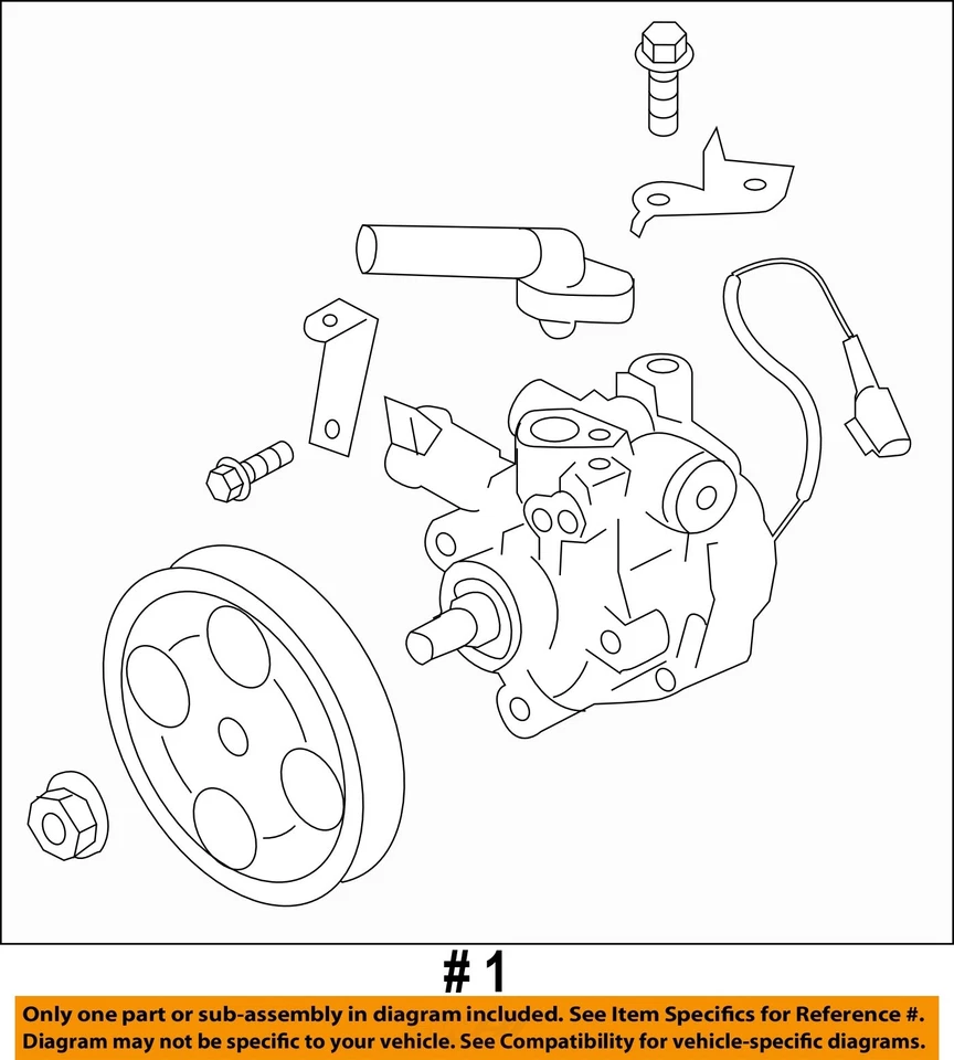 Used Power Steering Pump fits: 2012 Subaru Legacy 2.5L w/o turbo Grade A Foto 4 de 4